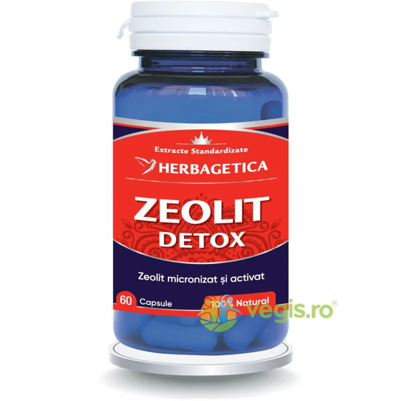 Zeolit Detox 60cps HERBAGETICA — preț și oferte