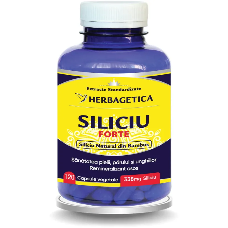Siliciu Natural Forte 120cps HERBAGETICA — preț și oferte