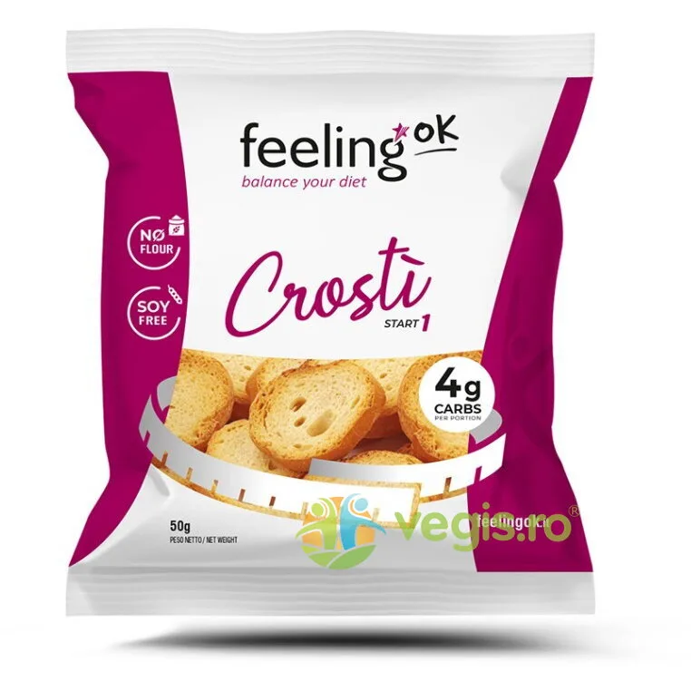 Crutoane (Crostino) Proteice, Low-Carb cu Masline 50g FEELINGOK — preț și oferte