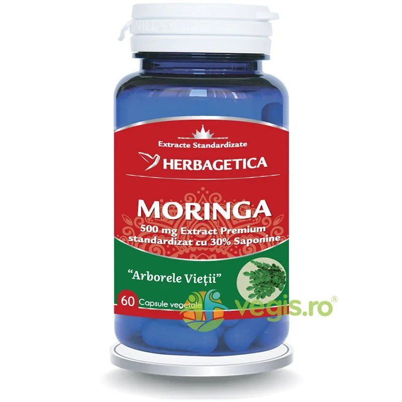 Moringa 60cps HERBAGETICA — preț și oferte