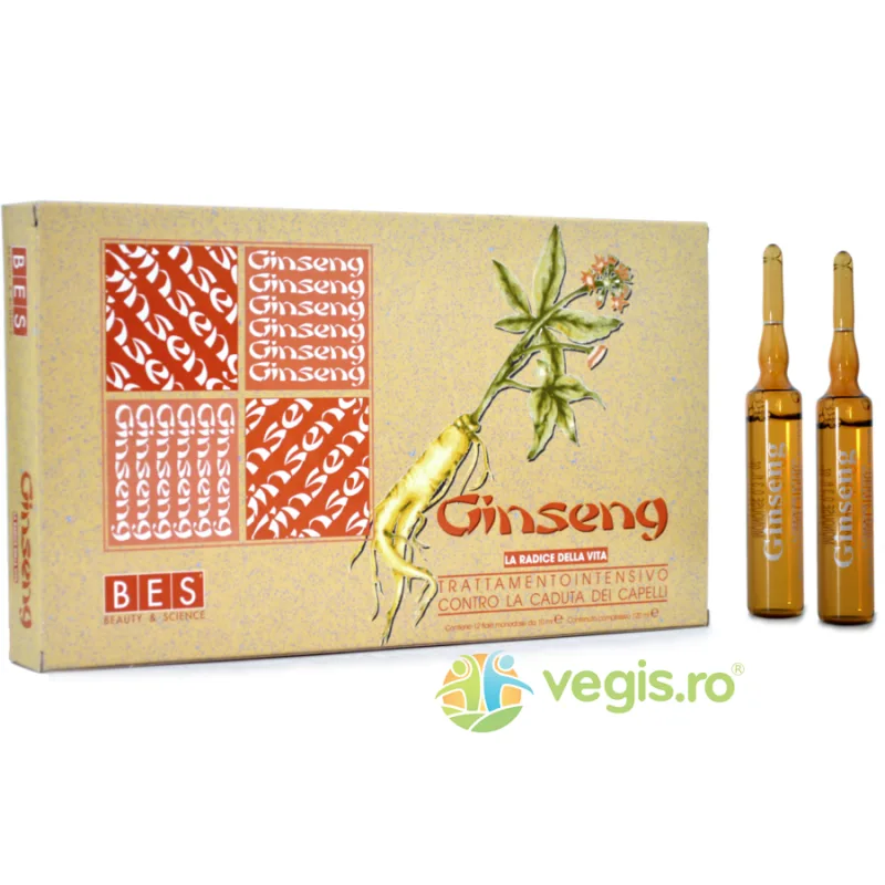 Lotiune cu Ginseng pentru Par 12 fiole BES ROMANIA — preț și oferte
