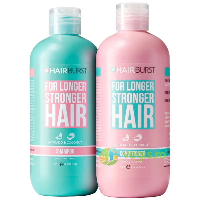 Set Sampon si Balsam pentru Fortifierea si Accelerarea Cresterii Parului 2x350ml HAIRBURST — preț și oferte