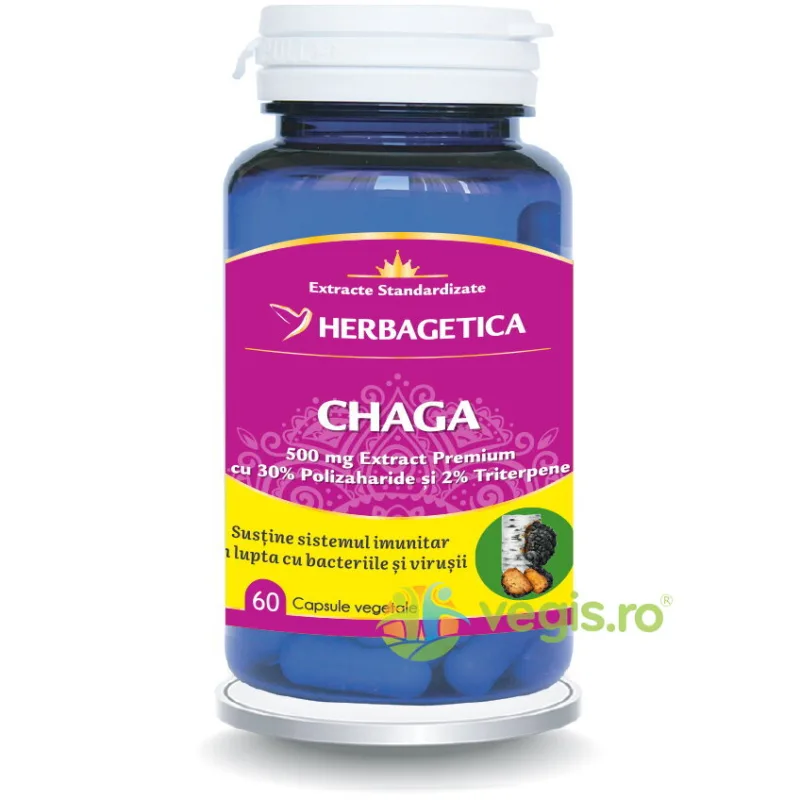 Chaga 60cps HERBAGETICA — preț și oferte