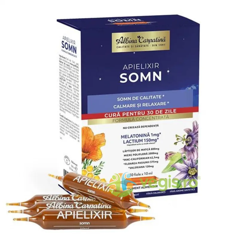 Apielixir Somn 30 fiole x 10ml Albina Carpatina — preț și oferte