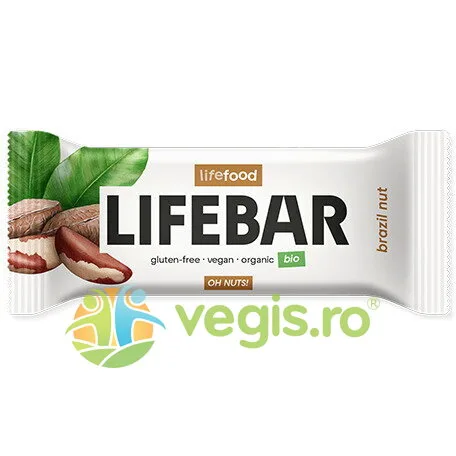 Baton cu Nuci Braziliene Ecologic/Bio 40g LIFEBAR — preț și oferte