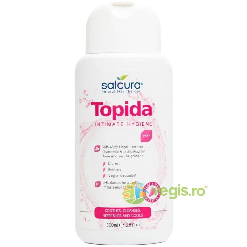 Topida - Gel Igiena Intima pentru Disconfort Vaginal, Reglare PH 200ml SALCURA NATURAL SKIN THERAPY — preț și oferte