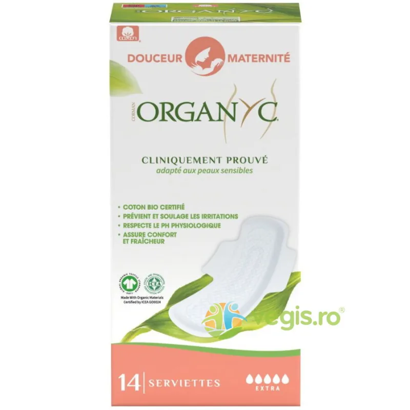 Absorbante Intime Extra pentru Perioada de dupa Nastere din Bumbac Organic 14buc ORGANYC — preț și oferte