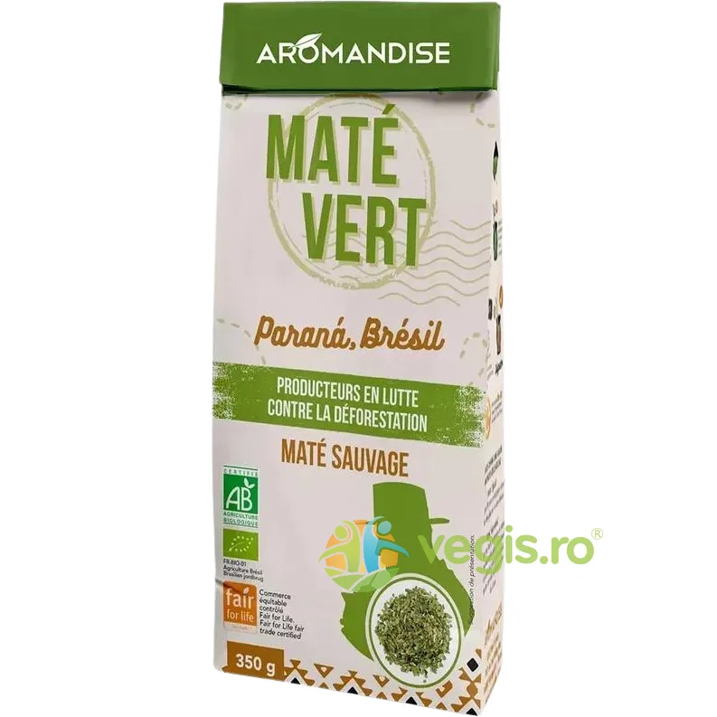 Ceai Mate Verde Salbatic Ecologic/Bio 350g AROMANDISE — preț și oferte
