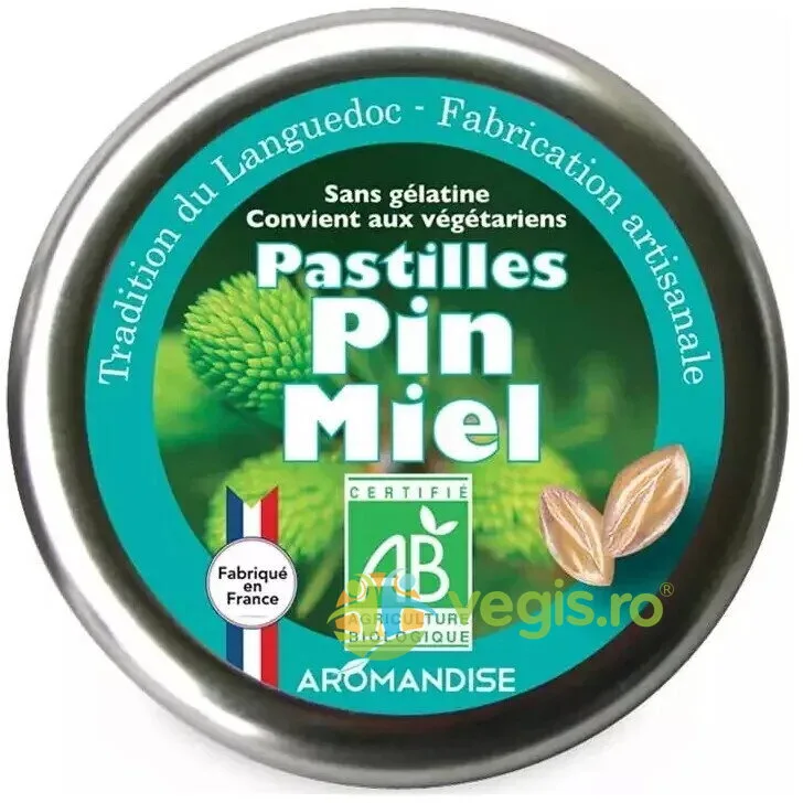 Bomboane Artizanale cu Pin si Miere Ecologice/Bio 45g AROMANDISE — preț și oferte