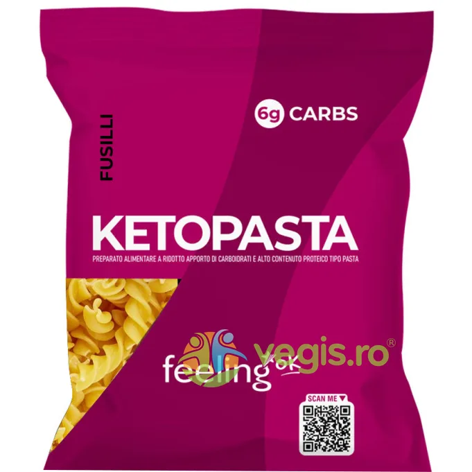 Paste Fusilli Proteice, Low Carb, Keto 50g FEELINGOK — preț și oferte