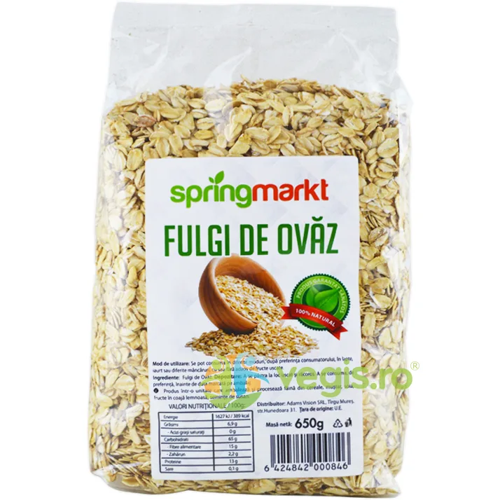 Fulgi de Ovaz 650g springmarkt — preț și oferte