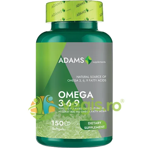Ulei din Seminte de In Omega 3-6-9 150cps gelatinoase ADAMS VISION — preț și oferte