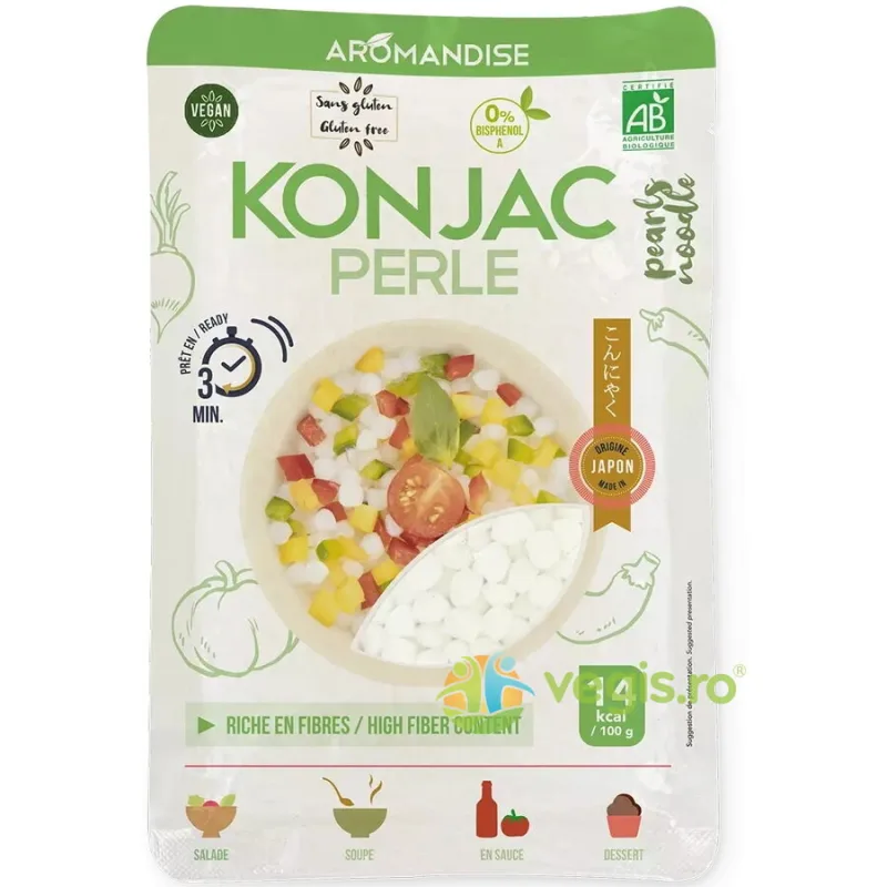 Perle Konjac Ecologice/Bio 195g AROMANDISE — preț și oferte