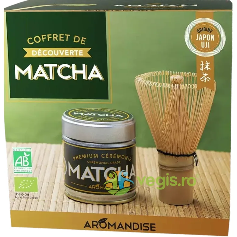 Set pentru Ceai Ceremonial Matcha Ecologic/Bio 30g AROMANDISE — preț și oferte