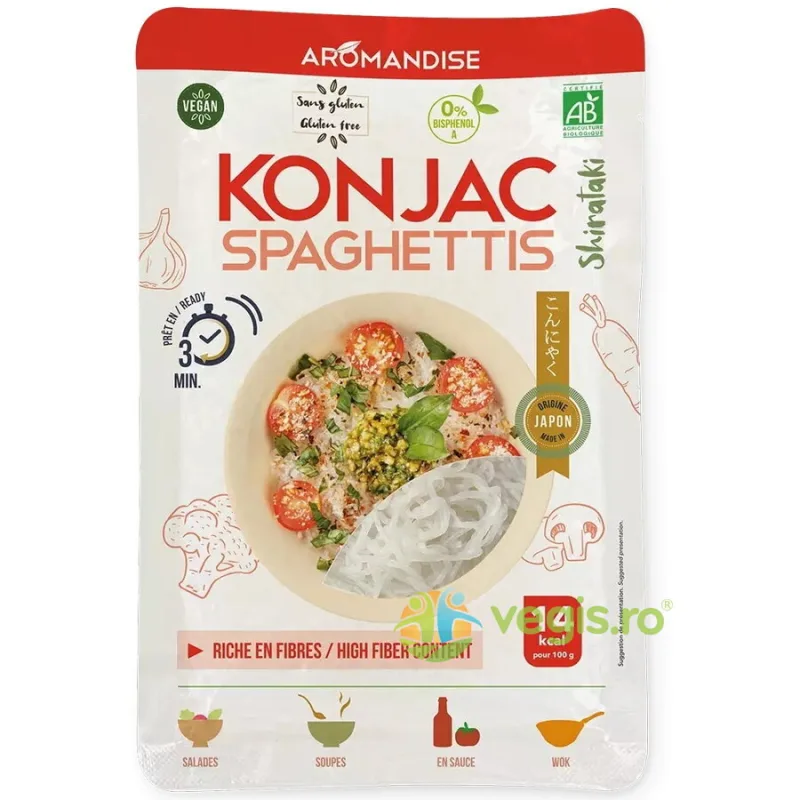 Spaghetti din Konjac Ecologice/Bio 180g AROMANDISE — preț și oferte