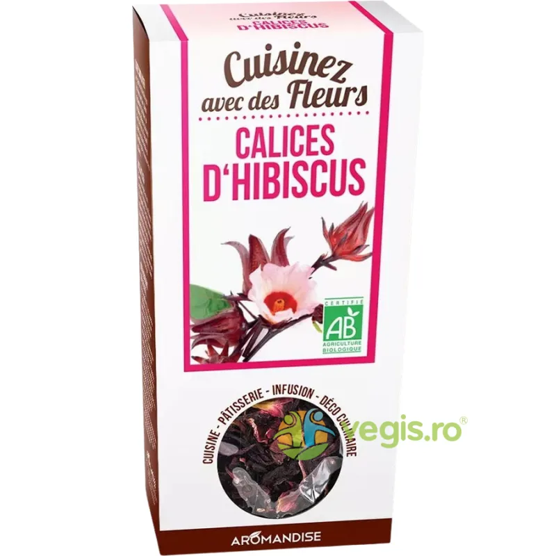 Flori de Hibiscus Uz Culinar Ecologice/Bio 80g AROMANDISE — preț și oferte