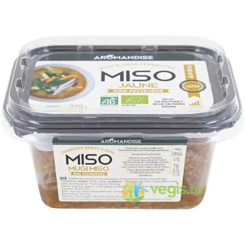 Pasta Miso Galbena Nepasteurizata Ecologica/Bio 270g AROMANDISE — preț și oferte