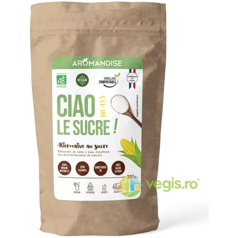 Ciao Zahar - Erythritol Ecologic/Bio 300g AROMANDISE — preț și oferte