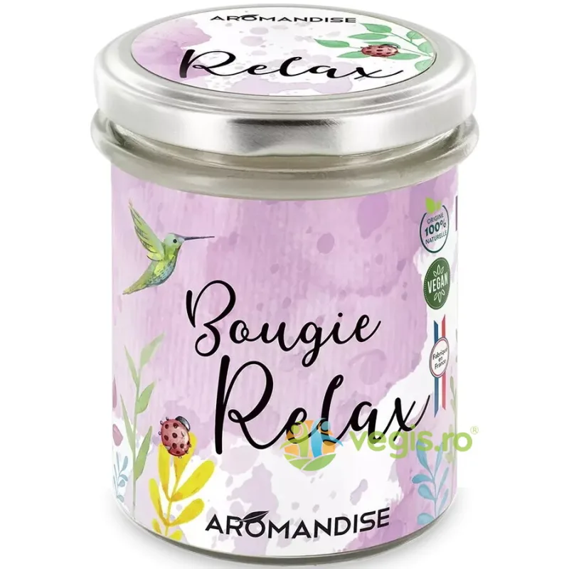 Lumanare Parfumanta Naturala Relax Bio 150g AROMANDISE — preț și oferte