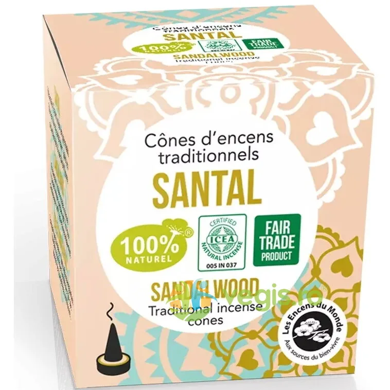 Conuri Parfumate Naturale Indiene - Santal 12buc AROMANDISE — preț și oferte