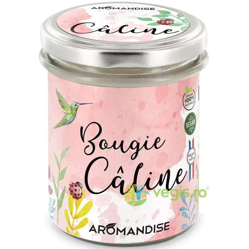 Lumanare Parfumata Naturala Caline (Imbratisare) Bio 150g AROMANDISE — preț și oferte