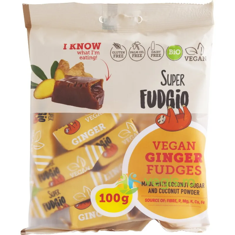 Caramele cu Aroma de Ghimbir Ecologice/Bio 100g SUPER FUDGIO — preț și oferte