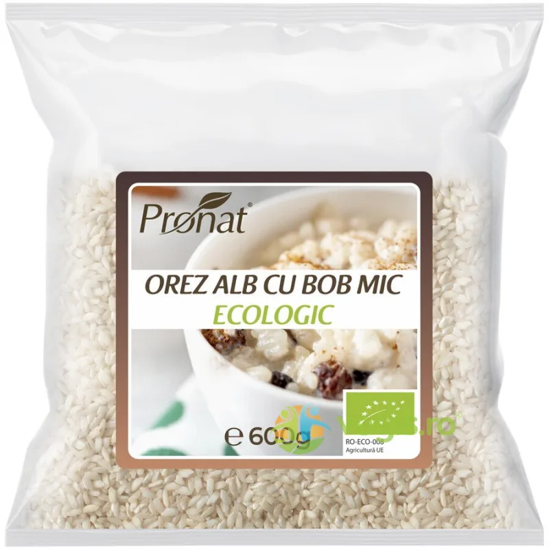 Orez Alb cu Bob Mic Ecologic/Bio 600g PRONAT — preț și oferte