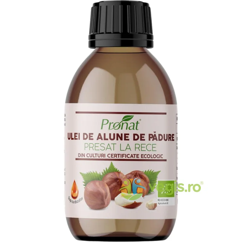 Ulei de Alune de Padure Presat la Rece Ecologic/Bio 100ml PRONAT — preț și oferte