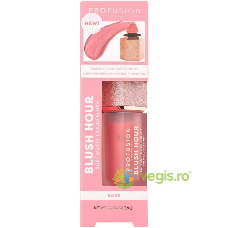 Blush Lichid Mat Delicat Blush Hour Rose 6ml PROFUSION COSMETICS — preț și oferte
