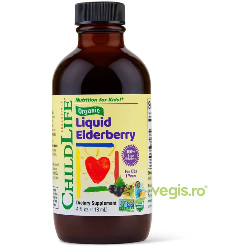 Liquid Elderberry (Fructe de Soc) 118ml Secom, CHILDLIFE ESSENTIALS — preț și oferte