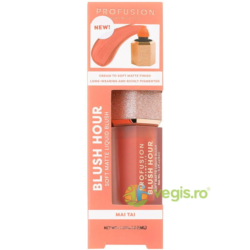 Blush Lichid Mat Delicat Blush Hour Mai Tai 6ml PROFUSION COSMETICS — preț și oferte