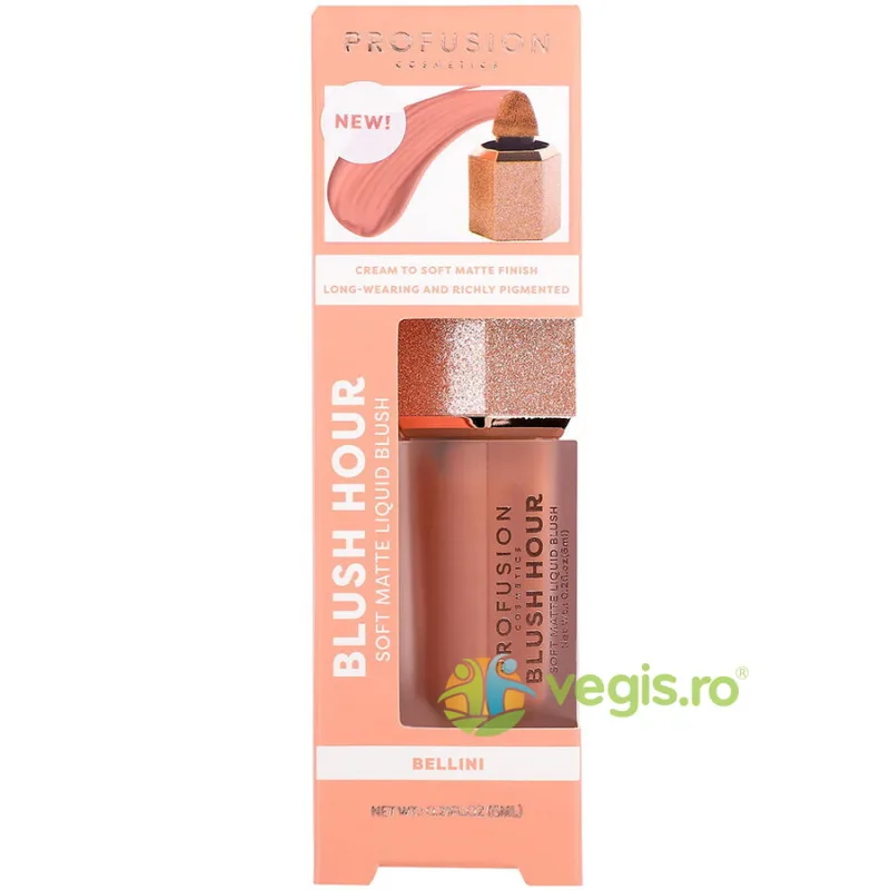 Blush Lichid Mat Delicat Blush Hour Bellini 6ml PROFUSION COSMETICS — preț și oferte
