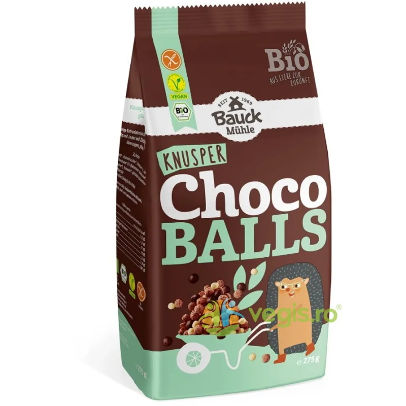 Bilute Crocante cu Ciocolata fara Gluten Ecologice/Bio 275g BAUCKHOF — preț și oferte