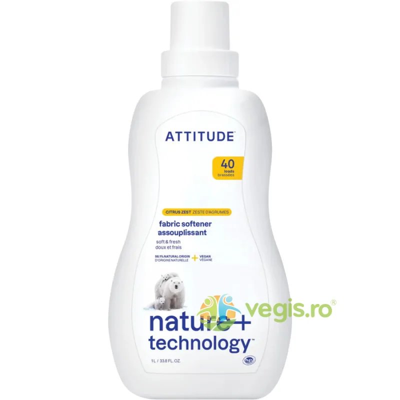 Balsam de Rufe cu Parfum de Coaja de Citrice 1L ATTITUDE — preț și oferte