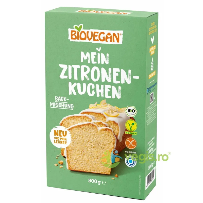 Mix pentru Chec cu Lamaie fara Gluten Ecologic/Bio 500g Biovegan — preț și oferte