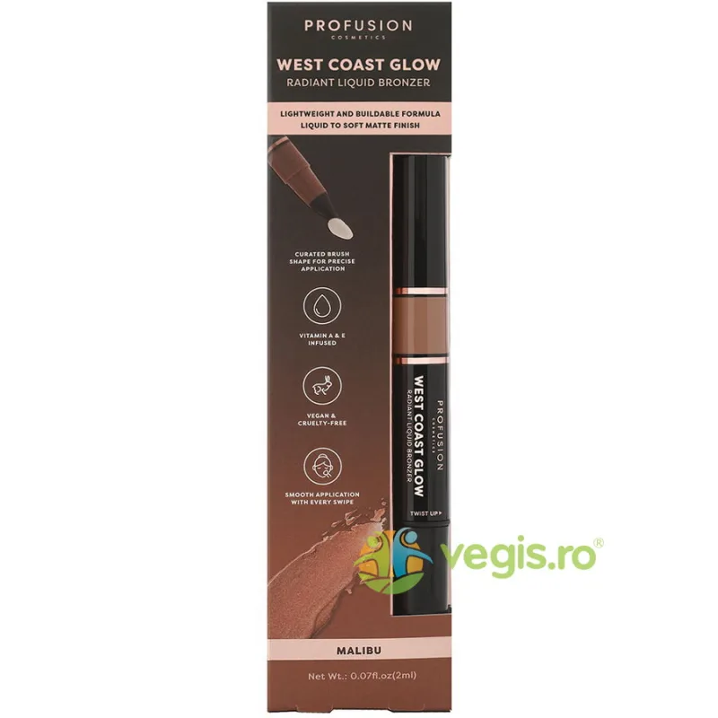 Bronzer Lichid Radiant - Malibu West Coast Glow 2ml PROFUSION COSMETICS — preț și oferte