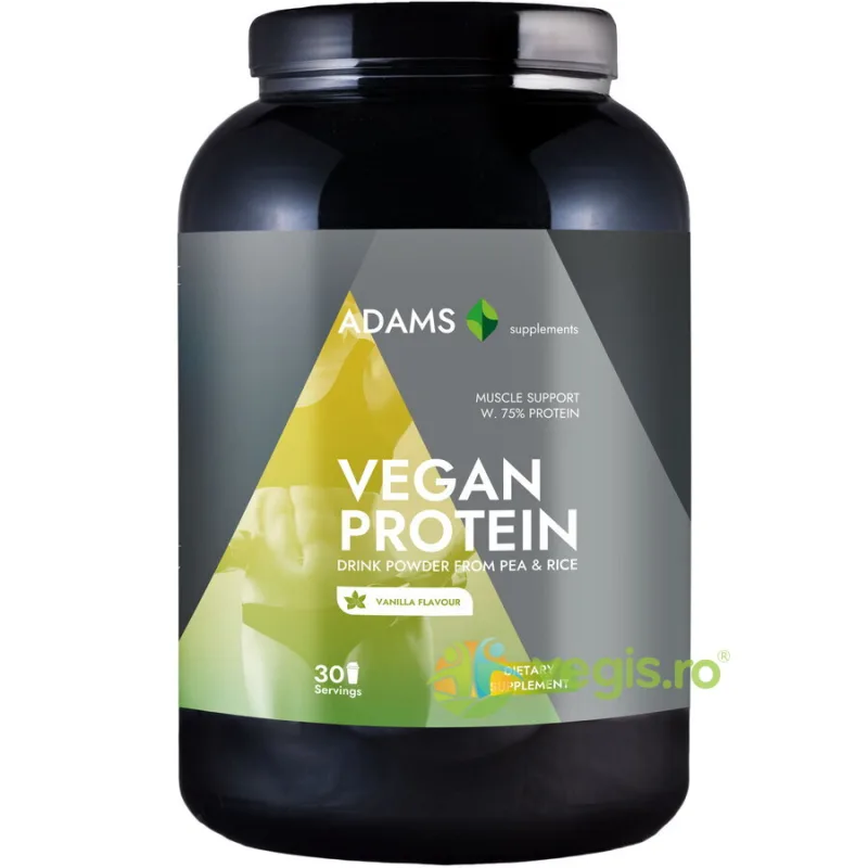 Proteina Vegana cu Aroma de Vanilie 908g ADAMS VISION — preț și oferte