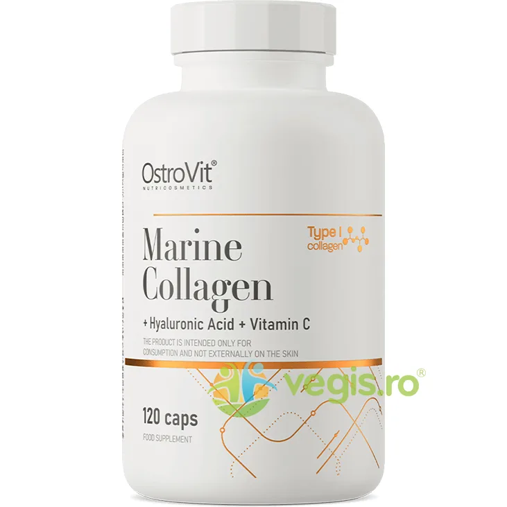 Colagen Marin cu Acid Hialuronic si Vitamina C 120cps OSTROVIT — preț și oferte