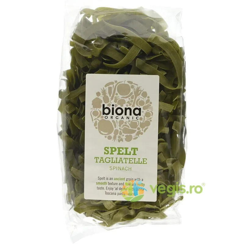 Tagliatelle din Spelta cu Spanac Ecologice/Bio 250g BIONA — preț și oferte