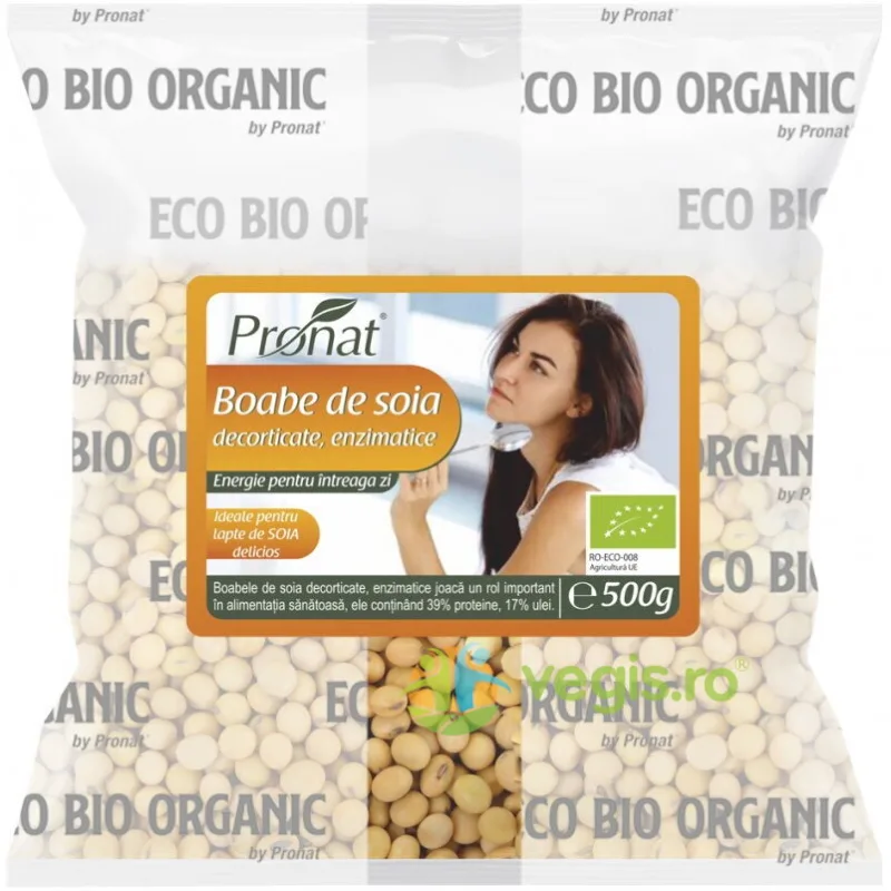 Boabe de Soia Enzimatice Ecologice/Bio 500g PRONAT — preț și oferte