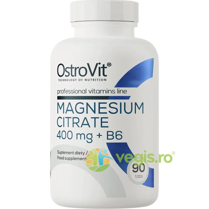 Magneziu Citrat 400mg + B6 90tb OSTROVIT — preț și oferte