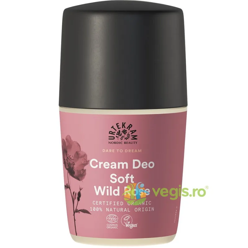 Deodorant Roll-On Crema Fina cu Trandafir Salbatic Bio 50ml URTEKRAM — preț și oferte