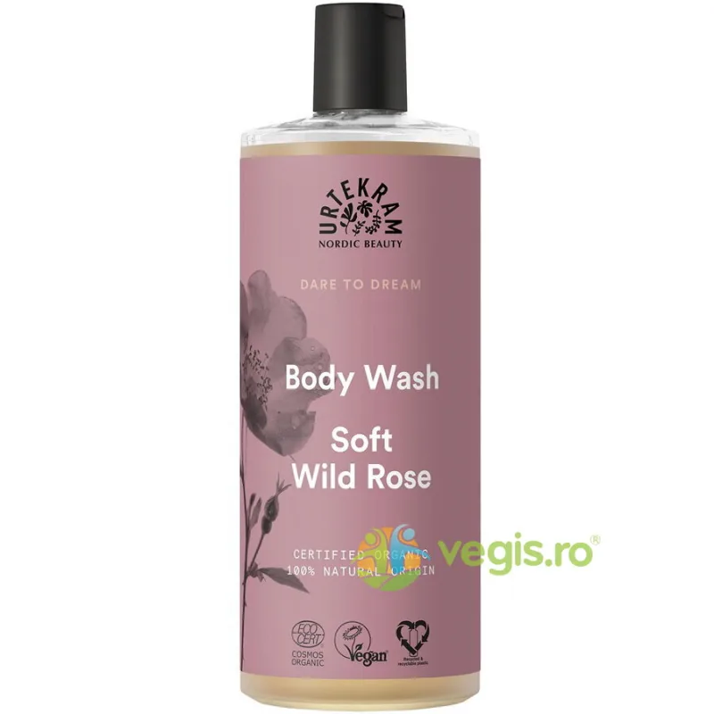 Gel de Dus cu Trandafir Salbatic si Aloe Vera Bio 500ml URTEKRAM — preț și oferte