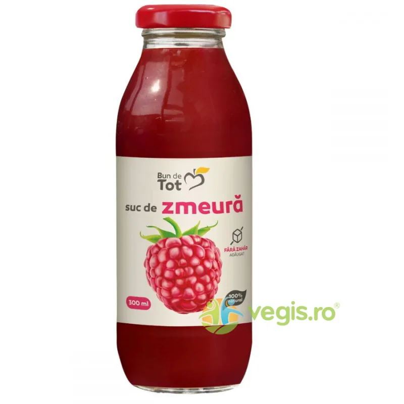 Suc de Zmeura fara Zahar Adaugat 300ml BUN DE TOT — preț și oferte