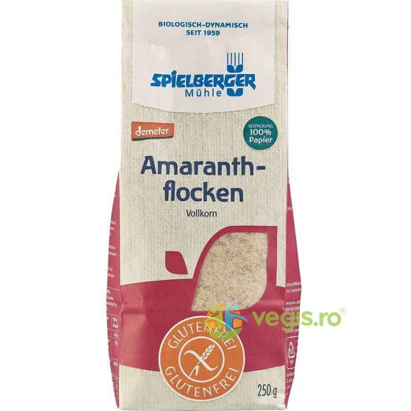 Fulgi de Amarant Integrali fara Gluten Demeter Ecologici/Bio 250g SPIELBERGER — preț și oferte