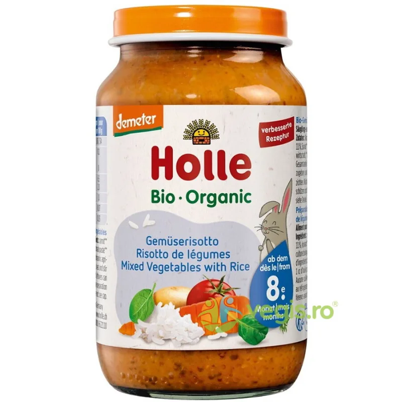 Risotto cu Legume pentru Copii +8 luni Demeter Ecologic/Bio 220g HOLLE — preț și oferte