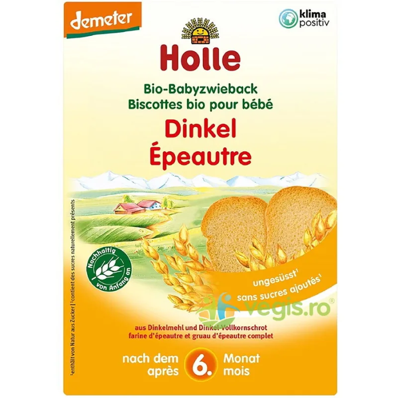 Pesmetti din Grau Spelta pentru Copii +6 Luni Demeter Ecologice/Bio 200g HOLLE — preț și oferte