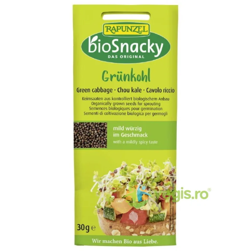 Seminte de Kale pentru Germinat Ecologice/Bio 30g BIOSNACKY RAPUNZEL — preț și oferte
