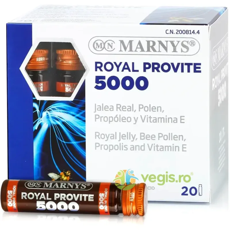 Royal Provite 5000 Anti-Stres pentru Energie Fizica si Mentala, Recuperare 20 fiole MARNYS — preț și oferte