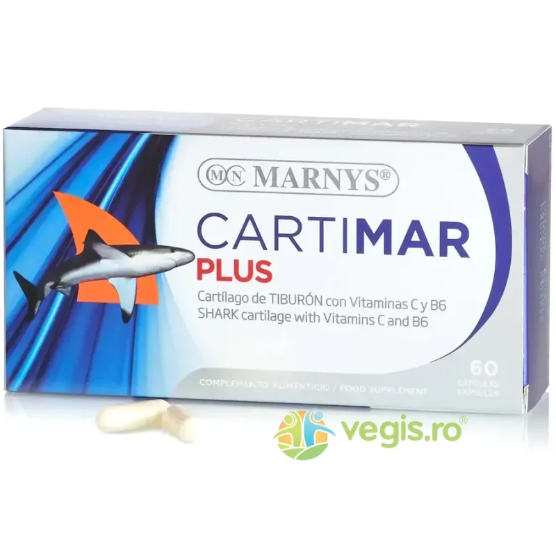 Cartimar Plus pentru Articulatii, Tendoane si Ligamente cu Cartilaj de Rechin + Vitamina C + Vitamina B6 60cps MARNYS — preț și oferte
